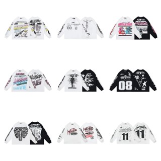 เฮลสตาร์เสื้อยืดแขนยาวสำหรับหน้าร้อน ผลิตจากผ้าฝ้ายแท้ พิมพ์…