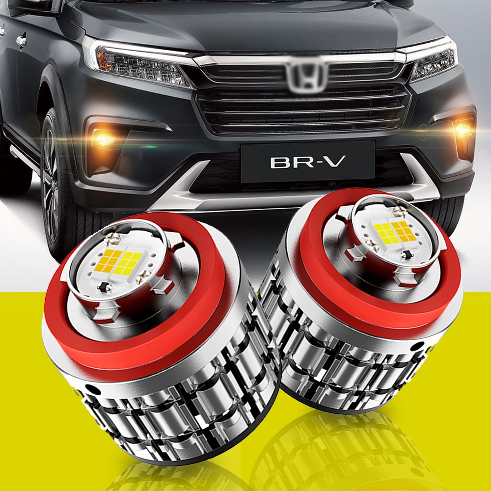 TUFFOO 1 คู่ 2 สี L1B หลอดไฟ LED หมอก 80W 20000LM สําหรับ Honda BRV ปี (2021-2025) - สีเหลืองทอง/ขาว
