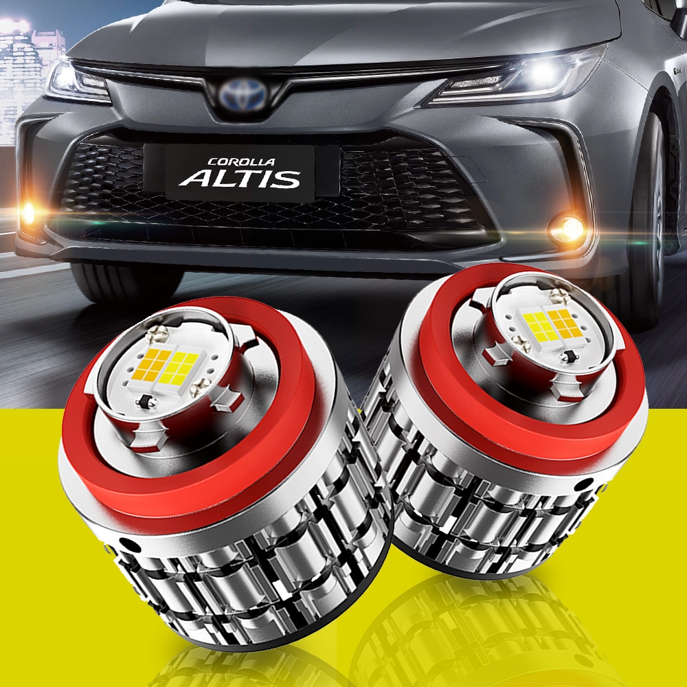 TUFFOO 1 คู่ 2 สี L1B หลอดไฟ LED หมอก 80W 20000LM สําหรับ TOYOTA Corolla Altis ปี (2019-2025) Altis 