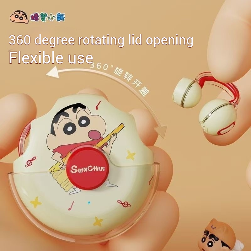 หูฟังบลูทูธ Crayon Shin-chan TV11 (แบบหนีบ คุณภาพเสียง Hi-Fi เสียงรบกวนต่ำ หูฟังบลูทูธไร้สาย เหมาะสำหรับการเล่นเกมและเล่นกีฬา บลูทูธเวอร์ชัน 5.4 ของขวัญวันเกิด)