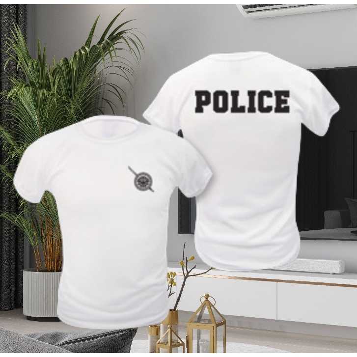 ตํารวจ-3 เสื้อยืด เสื้อซับใน ทหาร ตํารวจ กรมปกครอง สํานักงานสาธารณสุข VHV กรม กองทัพ ทหารอากาศ กรม กองทัพ ฝ้าย