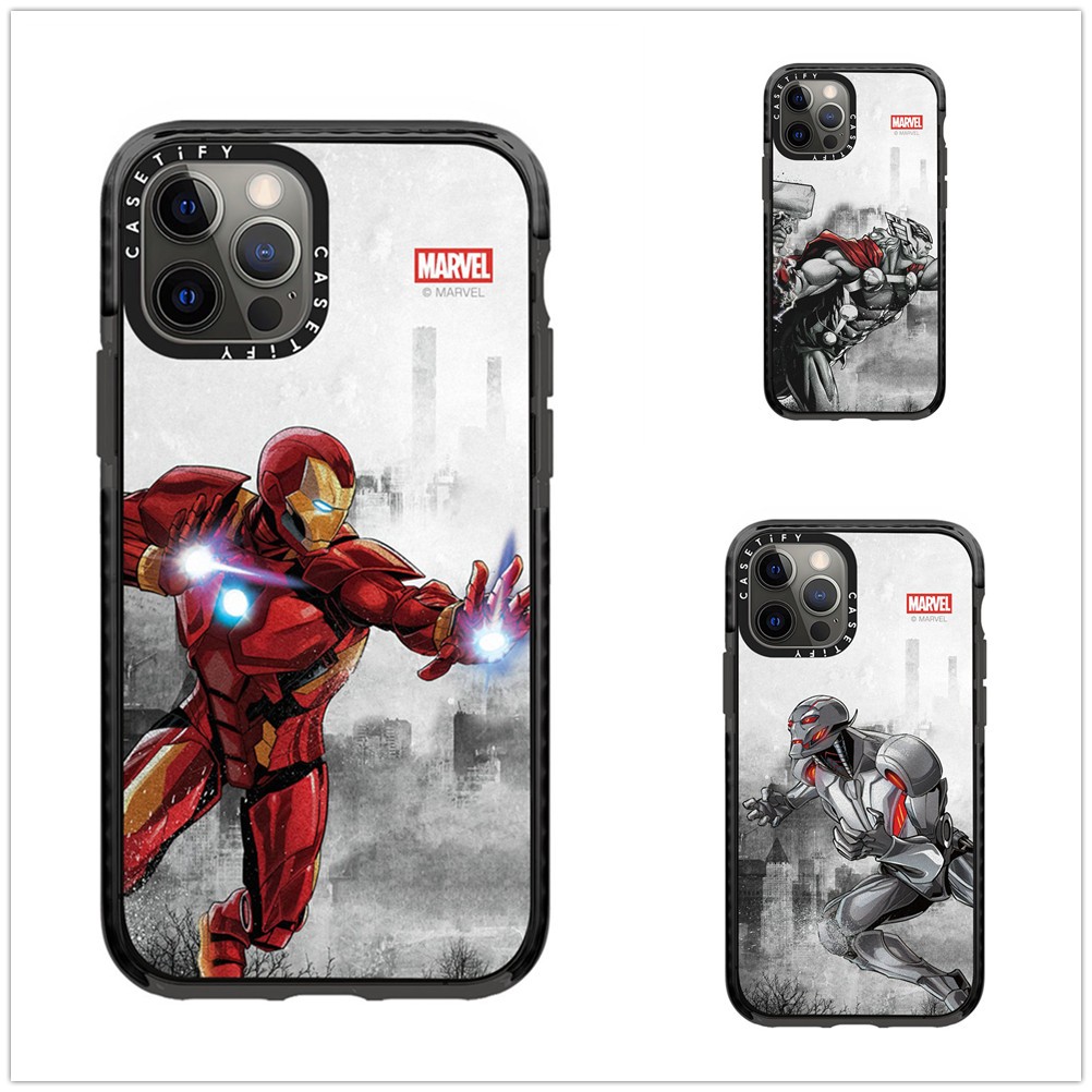 สําหรับiPhone 17 16 15 14 13 Pro Max Iron Man VSสําหรับiPhone 11 12 Soft TPU ClearกันกระแทกกรณีiPhon