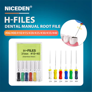 Niceden ทันตกรรม endo ไฟล์ H ไฟล์ 6 ชิ้น/แพ็ค 21/25 มม. ทันตกรรม Endodontics