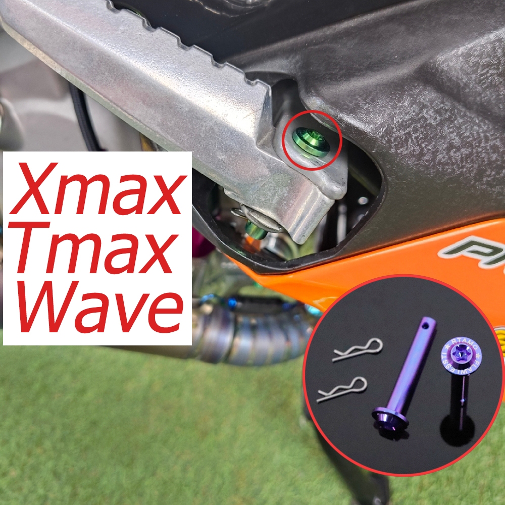 FLAWLESSTI Gr5 Titanium Bolt Footrest Pin สําหรับ Tmax 560 Xmax 300 Aerox 155 Wave 125i