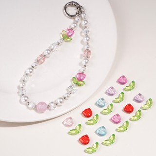 อะคริลิค ดอกทิวลิป ลูกปัด 20 เซ็ต/ถุง สําหรับอุปกรณ์ทำเครื่อ…