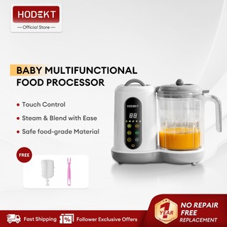 HODEKT Multifunctional Baby Food Processor 10 Minutes Processor Meat Grinder Smasher Steamer