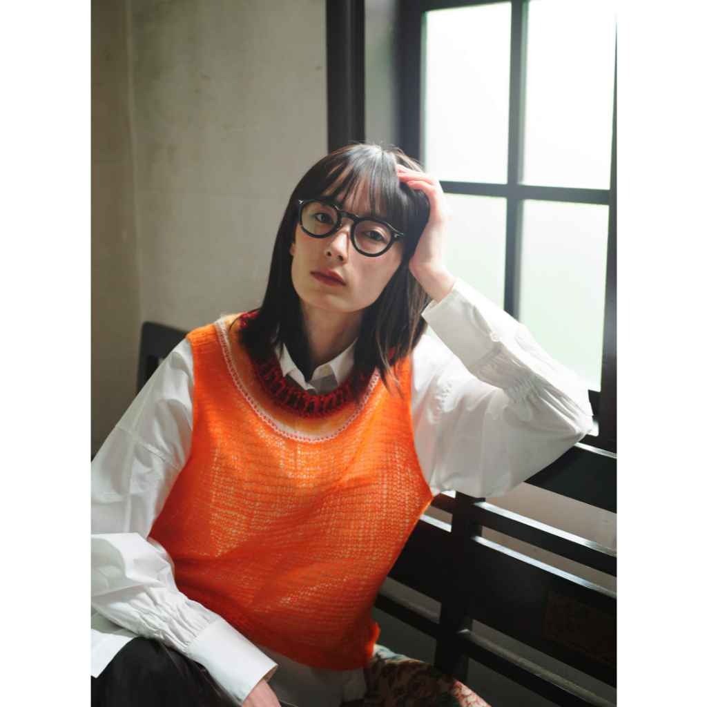 กรอบแว่นสายตาไทเทเนียมสีแดงแบบย้อนยุค ดีไซน์คลาสสิกพี-555MP - รูปที่ 6