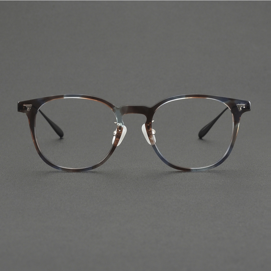 กรอบแว่นสายตาไทเทเนียมสีแดงแบบย้อนยุค ดีไซน์คลาสสิกพี-555MP - รูปที่ 4