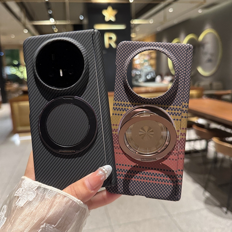 Magic V5 Casing Case สําหรับ Honor Magic V5 MagicV5 คาร์บอนไฟเบอร์ผู้ถือแหวนแม่เหล็กโทรศัพท์มือถือกรณีฝาครอบ