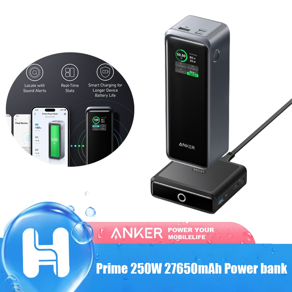 Anker Prime 27650mAh Power bank 3-Port 250W Portable Charger
