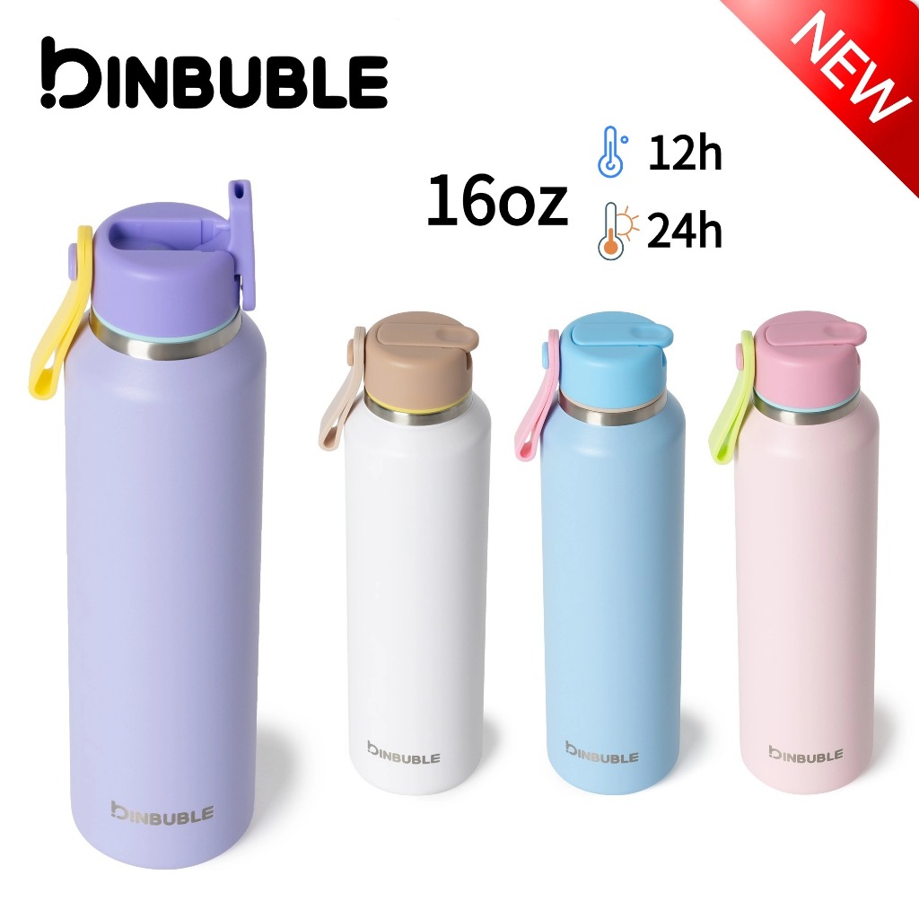 BinBuble แก้วเยติ ขวดน้ำพกพา เก็บความร้อนได้ยาวนาน สำหรับเดินทางกลางแจ้ง ใช้ในรถยนต์ได้ 480ml