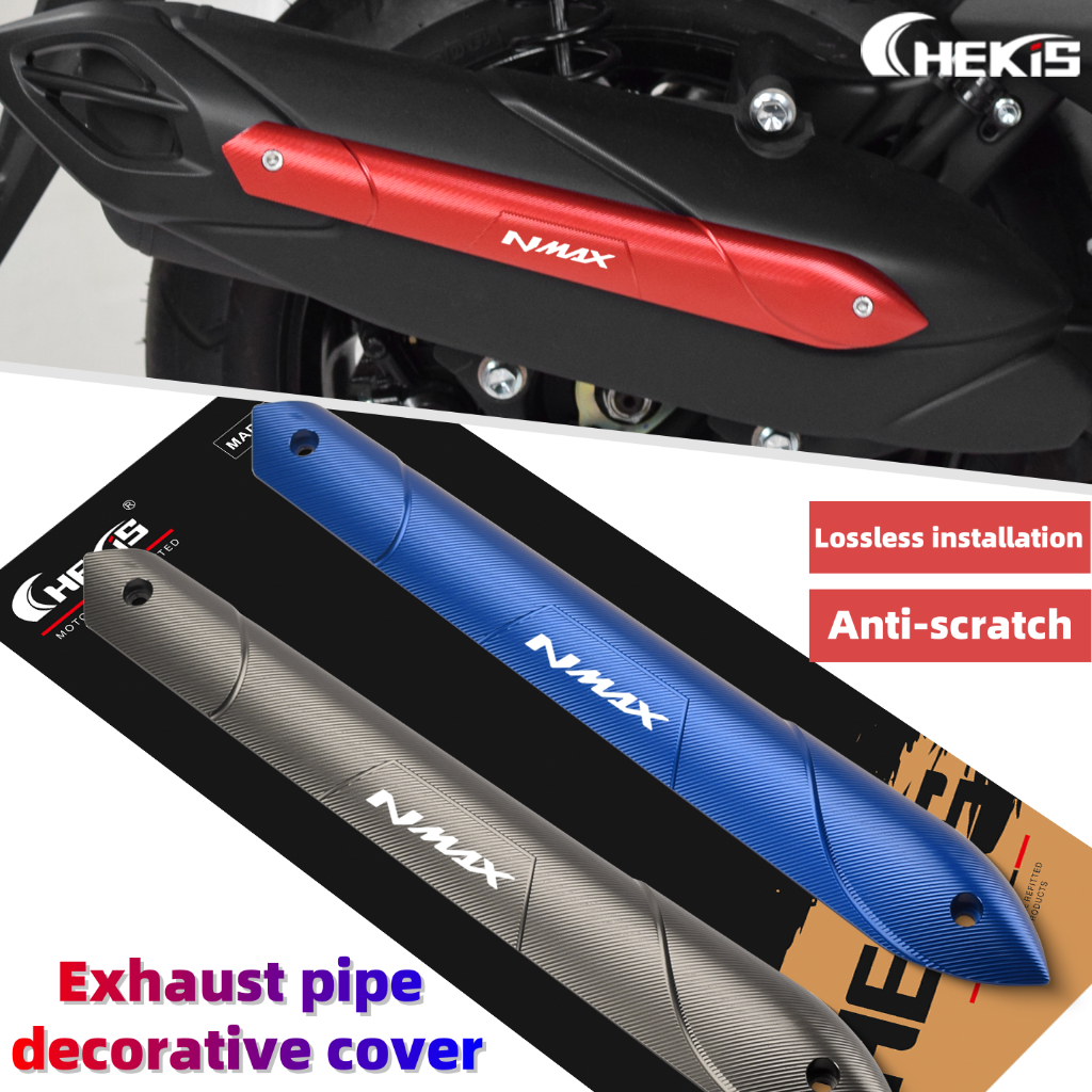 Chekis สําหรับ YAMAHA NMAX155 V3 V2 TURBO TECH MAX 2025 ดัดแปลงท่อไอเสียป้องกันรอยขีดข่วนและป้องกันการชนกันแถบอลูมิเนียมอุปกรณ์ตกแต่ง NMAX 155