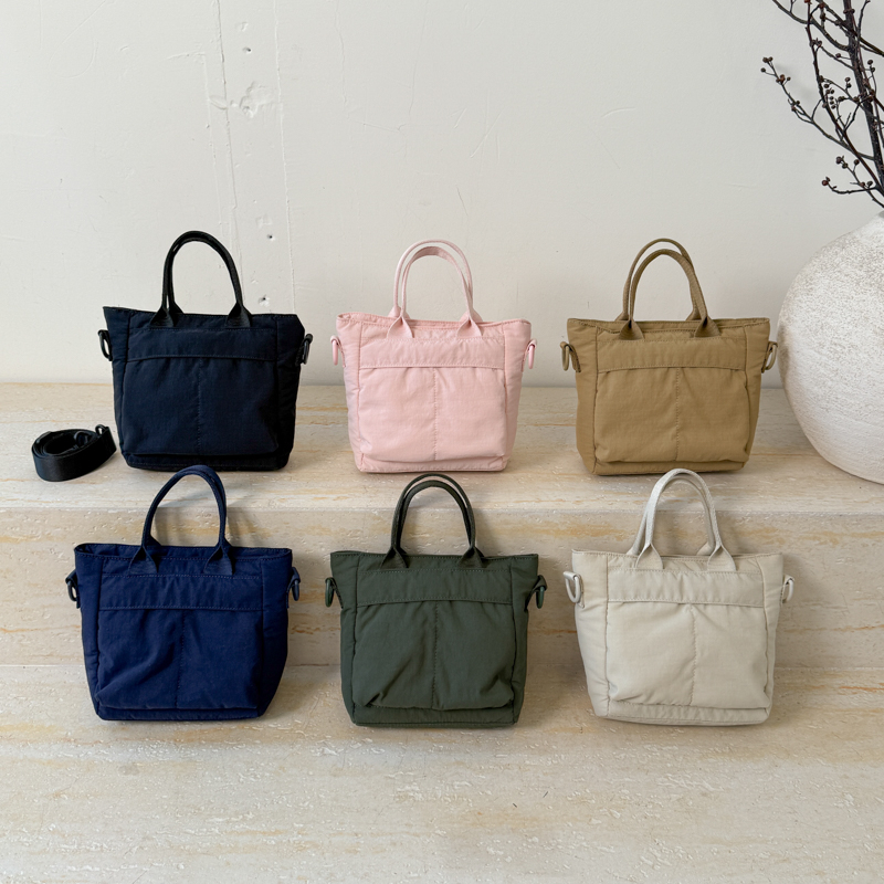 กระเป๋าผ้าใบพกพาสไตล์เกาหลี ทรง bucket bag สะพายข้างได้ แมทช์ได้ทุกลาย