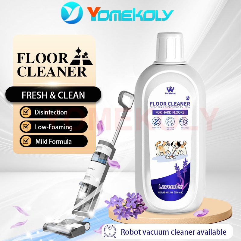 หน้าต่างสัตว์เลี้ยง® Pet & Children Friendly Floor Cleaning Solution (500มล.) | โฟมเตี้ย | สากลสําหรับเครื่องดูดฝุ่นหุ่นยนต์และเครื่องซักผ้าทุกรุ่น | เข้ากันได้กับ Tineco, Dreame, Roborock, Xiaomi & More)