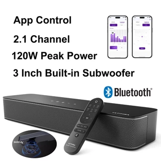 ULTIMEA Poseidon M20 Soundbar 2.1ch 120W | ซับวูฟเฟอร์ในตัว เบสหนัก | ออลอินวัน สำหรับ TV/PC | ควบคุมผ่าน APP | Bluetooth 5.4