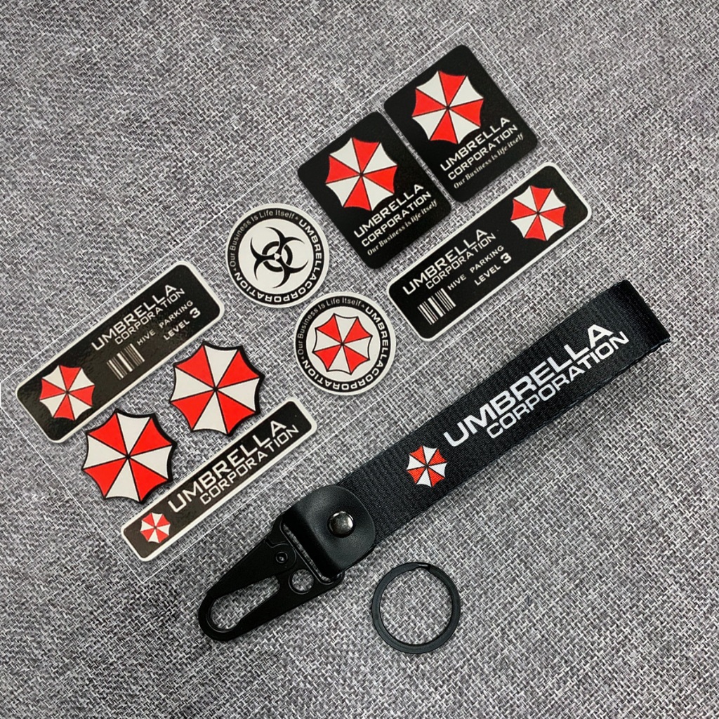 Umbrella Evil Resident พวงกุญแจสายคล้องทนทานสําหรับรถจักรยานยนต์