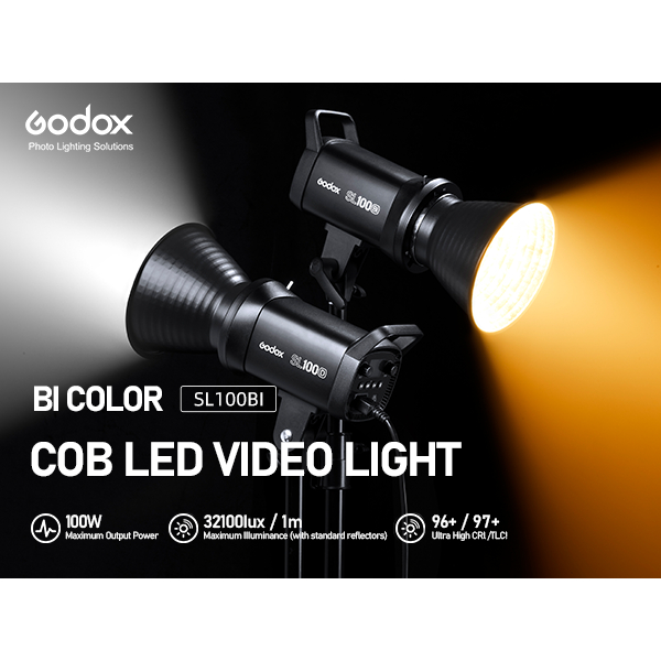 Godox SL100D SL100Bi Daylight Bi-สีไฟ LED สําหรับถ่ายภาพสดสตรีมมิ่งเติมโคมไฟ Bowens Mount CRI 96 TLC