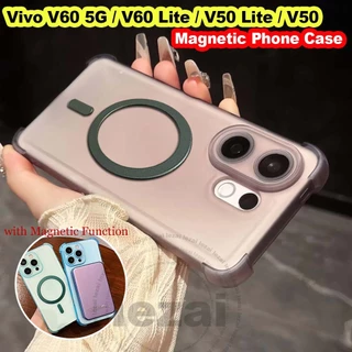 เคสVivo V70 FE V 70 Elite V60 V 60 Lite V50 V 50 5GเคสVivo V40 Pro V40 Lite V30 V29 V27 Pro 5G V27eกรณีแม่เหล็กClear Shock proof Matte Soft TPUปกหลัง