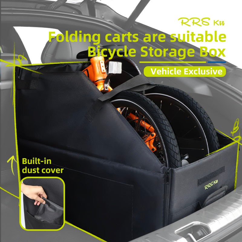 Rrskit กล่องเก็บของจักรยานพับได้เหมาะสําหรับ Dahon RUHM Brompton 18-22 นิ้ว