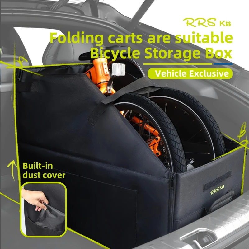 Rrskit กล่องเก็บของจักรยานพับได้เหมาะสําหรับ Dahon RUHM Brompton 18-22 นิ้ว