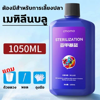 Methylene Blue สามารถรักษาอาการจุดด่างดำ เกล็ดหลุด ตัวปลาเน่า อาการแดงและบวม หางปลาเน่า จุดด่างแดงและโรคปลาอื่นๆ
