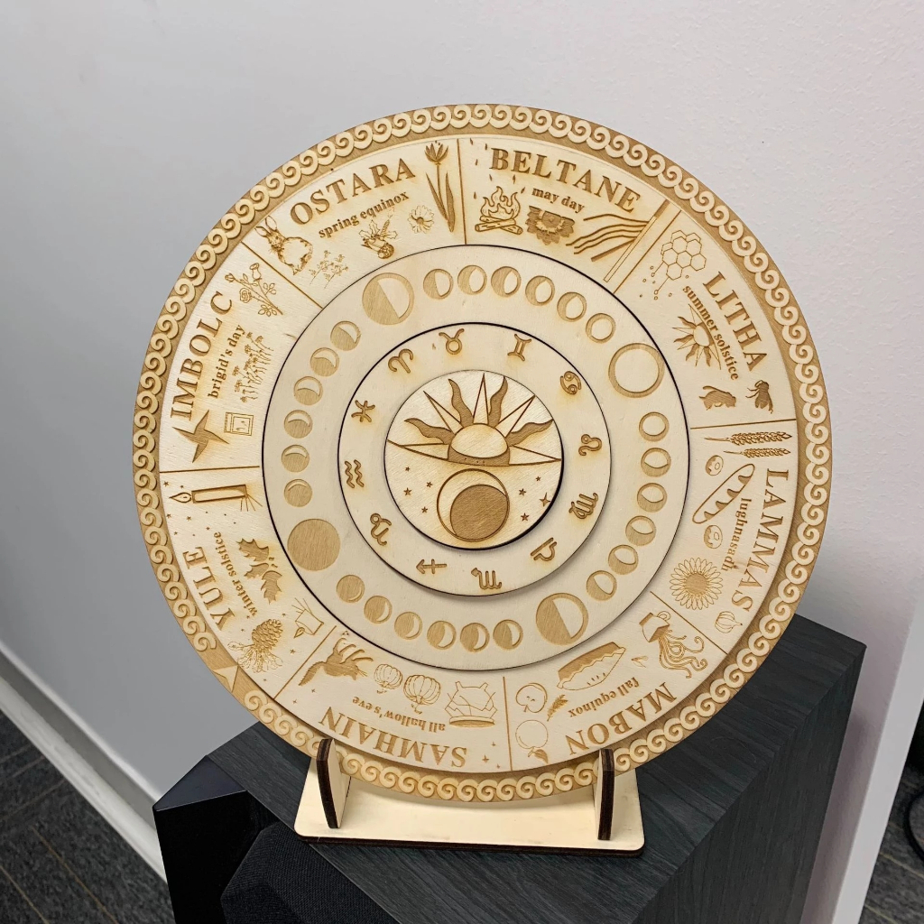 Pagan Wheel of The Year Calendar เครื่องประดับ Pagan ประจําปีล้อปฏิทินบ้านห้องนั่งเล่นตกแต่งปีใหม่
