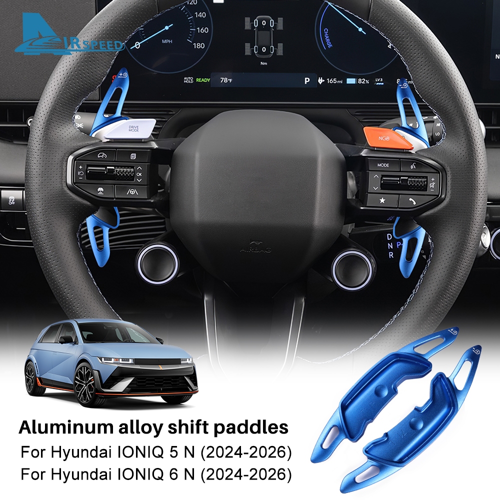 อลูมิเนียมพวงมาลัย Paddle Shifters สําหรับ Hyundai Ioniq 5 N 6 N อุปกรณ์ตกแต่งภายใน