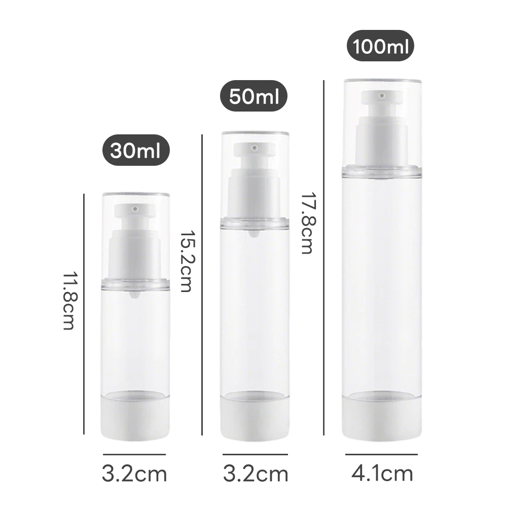 พร้อมส่ง!!⚡ขวดปั๊มสุญญากาศ ครีม 30ml/50ml/100ml. BPA-free ขวดย่อยสําหรับเดินทาง ใช้บรรจุเครื่องสำอาง ครีม เซรั่ม ขวดเล็กพกพาง่าย สามารถขายส่งได้ thumbnail 4
