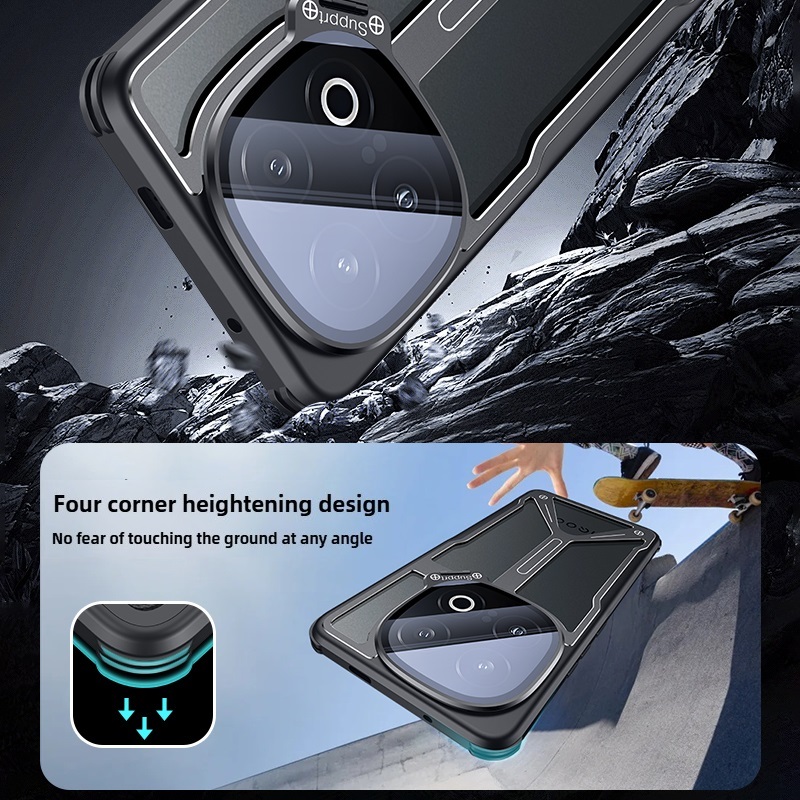 สําหรับ Vivo iQOO 13 12 กรณี Breathable การกระจายความร้อนการออกแบบกลวง anti drop ฝาครอบสําหรับ Vivo x200 Ultra x200 pro พร้อมผู้ถือเลนส์เคสโทรศัพท์ - รูปที่ 5