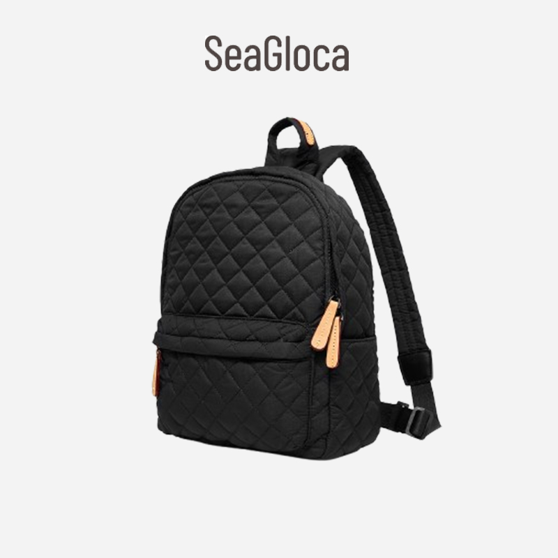 SeaGloca กระเป๋าเป้สะพายหลังผ้านวมน้ําหนักเบากระเป๋าสะพายโรงเรียนสไตล์เพชรสําหรั