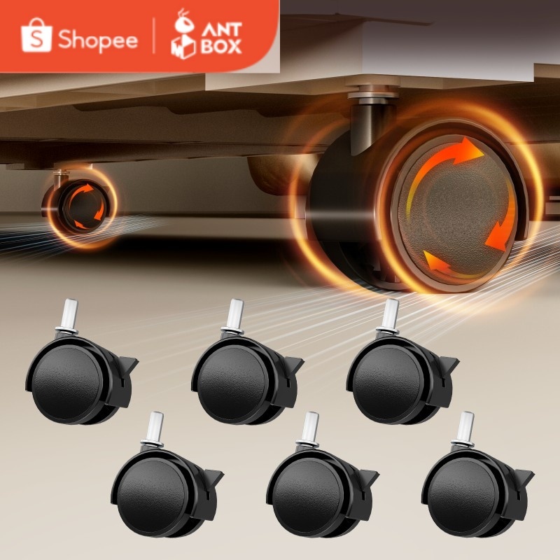 ANTBOX กล่องรองเท้า /ตู้รองเท้า ล้อ 6 ชิ้น / ชุด แบริ่งโหลดสูง ทั่วไป ล้อเงียบ นักวิ่ง