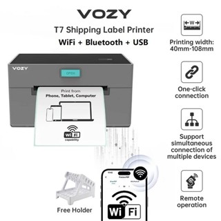เครื่องพิมพ์ฉลากสินค้า ฉลากยา VOZY T6/T7/T11 WiFi+Bluetooth+…