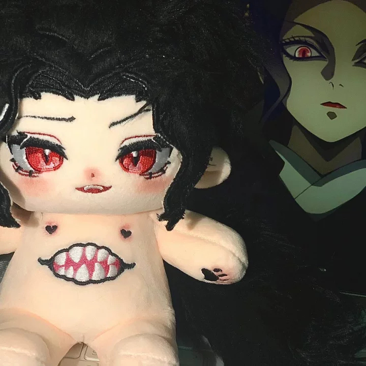20 ซม.Anime Demon Slayer Kibutsuji Muzan ตุ๊กตาตุ๊กตามอนสเตอร์รูป Plush Dress Up ตุ๊กตาผ้าฝ้ายของเล่