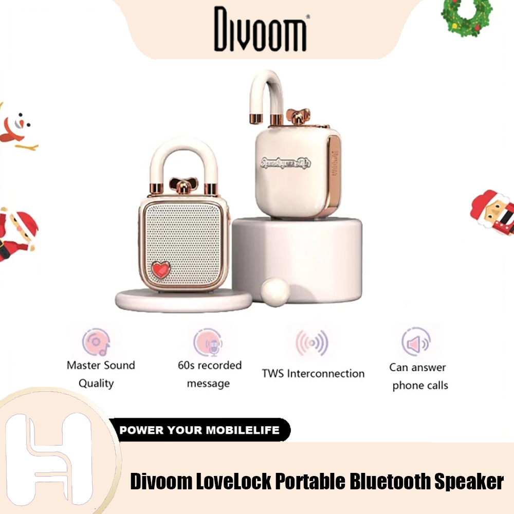 Divoom LoveLock ลําโพงบลูทูธพกพา ดีไซน์ย้อนยุคน่ารักขนาดเล็ก กล่องเสียง 5W