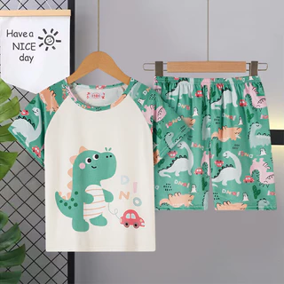 ชุดนอนเด็กผู้ชาย แขนสั้น ชุดนอนเด็ก ชุดบาจู tidur budak นอนเด็ก เสื้อผ้าผู้ชาย