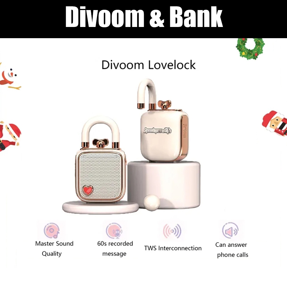 Divoom LoveLock ลําโพงบลูทูธพกพา ดีไซน์ย้อนยุคน่ารักขนาดเล็ก กล่องเสียง 5W
