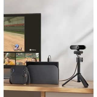 เว็บแคม 4K EMEET C60E 4K Kit เว็บแคม PC พร้อมขาตั้งกล้องขนาดเล็กสําหรับซูม/ทีม/Skype/Google Meet
