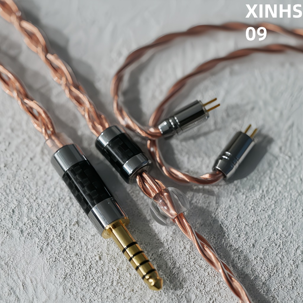 XINHS09 4-core single crystal copper+single crystal copper silver plated 6N cross woven HIFI earphone upgrade line - รูปที่ 6