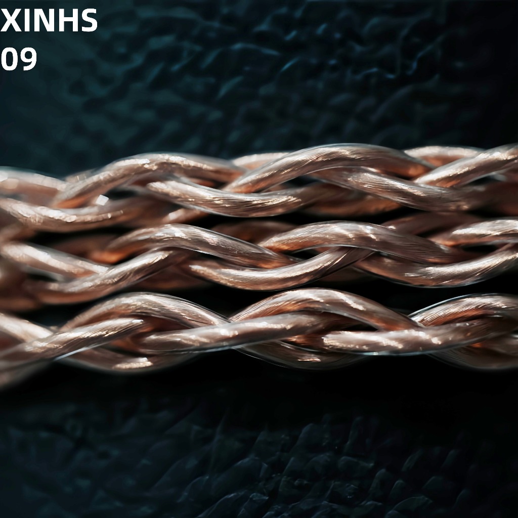 XINHS09 4-core single crystal copper+single crystal copper silver plated 6N cross woven HIFI earphone upgrade line - รูปที่ 5