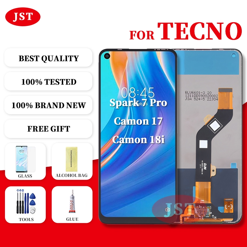 สําหรับ Tecno Spark 7 Pro KF8 / Camon 17 / Camon 18i CG6 CG6j เปลี่ยนหน้าจอสัมผัส Lcd