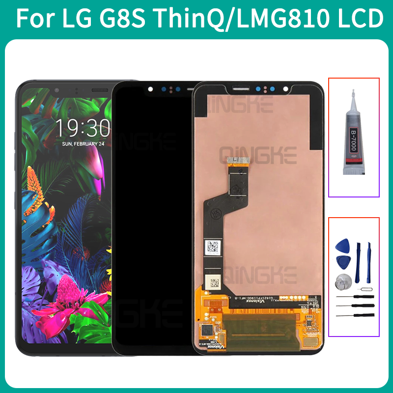 สําหรับ LG G8S ThinQ LCD OLED LMG810 LM-G810 จอแสดงผลใหม่ Touch Screen Digitizer Assembly สําหรับ LG