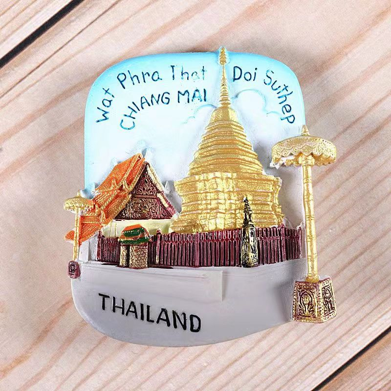 แม่เหล็กติดตู้เย็น ของที่ระลึกท่องเที่ยวโลกแม่เหล็กตู้เย็นมาเลเซียสิงคโปร์ประเทศไทยลักษณะตู้เย็น