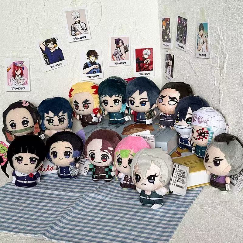 Anime Demon Slayer ตุ๊กตาตุ๊กตาน่ารัก Shinazugawa Sanemi Tomioka ตุ๊กตาของเล่นพวงกุญแจ Plushies สําห