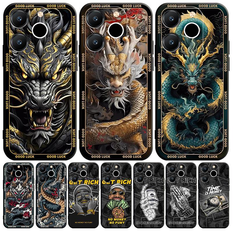 เคสสําหรับ Realme Note 70 70T 4G มังกรปกอ่อนมุมขวา