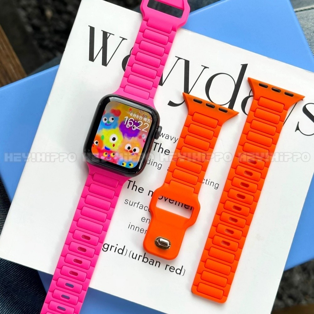 สายสีสดใสเหมาะสําหรับสายซิลิโคน ฉันดู 10/9/8/7/6/5/กับ/4/3/2/1 เหมาะสําหรับสมาร์ทวอทช์ 49/46/45/44/42/41/40/38มม