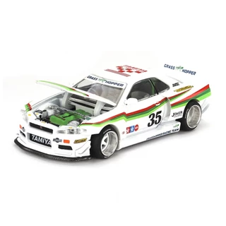 Mini GT x Kaido House KHMG167 1/64 Nissan Skyline GT-R R34 TAMIYA x KAIDO HOUSE The GRASSHOPPER V1 Diecast Scale รถโมเดล