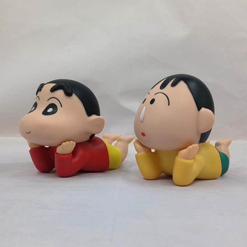1 ชิ้น 12 ซม.Crayon Shin-chan อะนิเมะรูป Nohara Shinnosuke Boochan โทรศัพท์มือถือวงเล็บรุ่น Q ตุ๊กตาไวนิล Action Figures ของเล่น