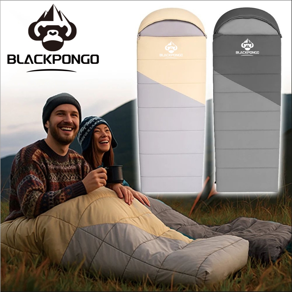 Blackpongo ถุงนอนสำหรับแคมปิ้งกลางแจ้งแบบขยายได้เต็มรูปแบบ