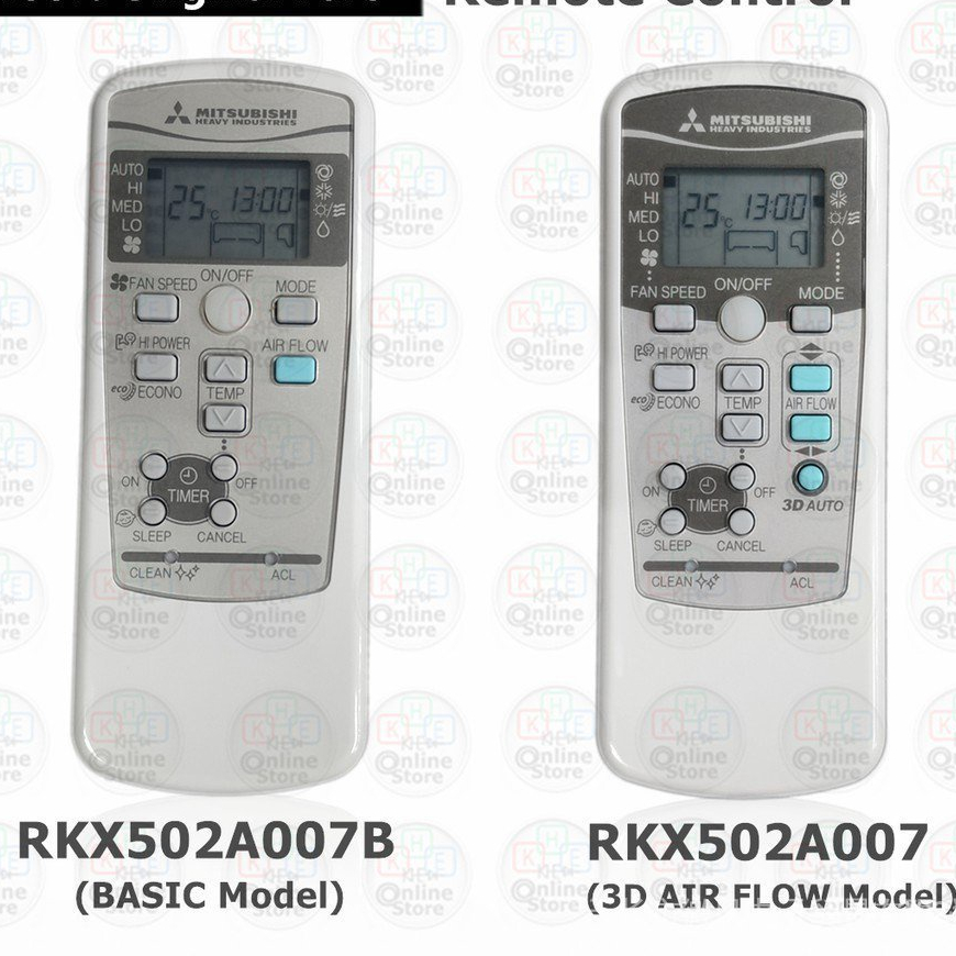 100% Mitsubishi Heavy Industries Air Con รีโมทคอนโทรล RKX502A007B/RKX502A007