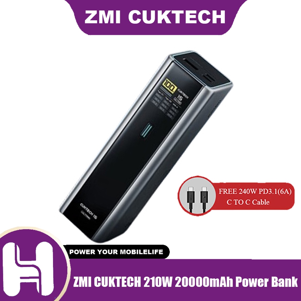 ZIM CUKTACH PB200U 210W 20000mAh Power Bank P+Series 2C1A (No.15 Ultra Mobile Power Bank)